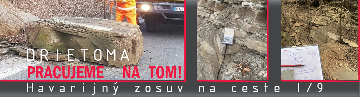 DRIETOMA Havarijný zosuv na ceste I/9, Inžinierskogeologický prieskum a sanácia