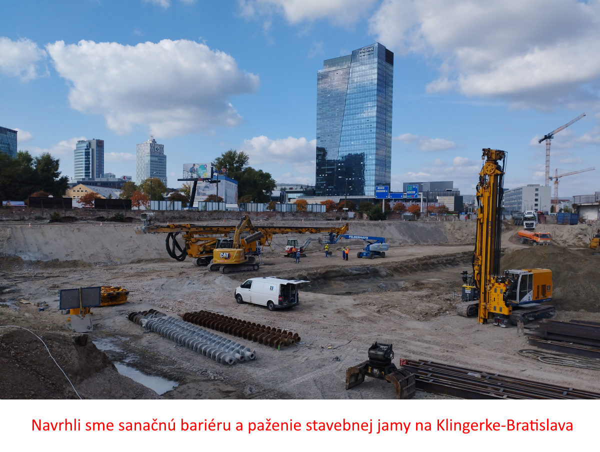 Navrhli sme sanačnú bariéru a paženie stavebnej jamy na Klingerke-Bratislava
